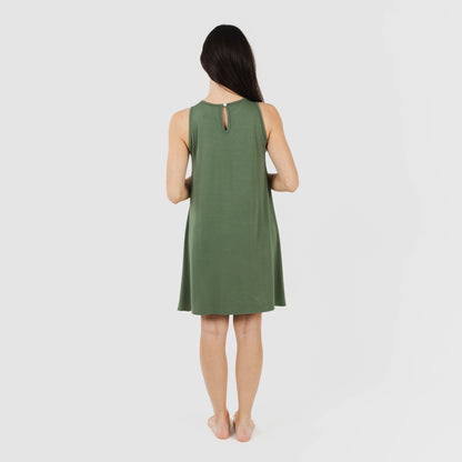 ABITO CORTO CON SPALLINE IN VISCOSA TINTA UNITA