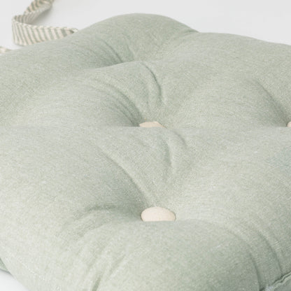 CUSCINO IN COTONE TINTA UNITA CON BOTTONI 0031