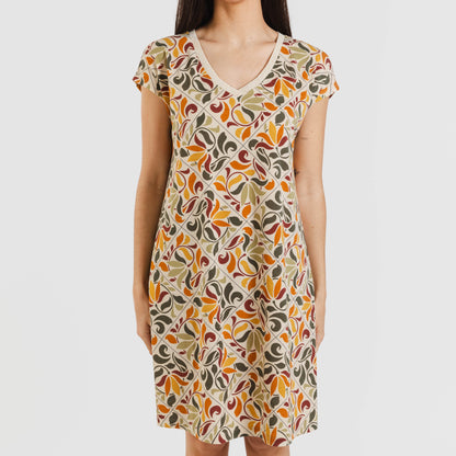 Abito corto e fluido in crêpe Cilian