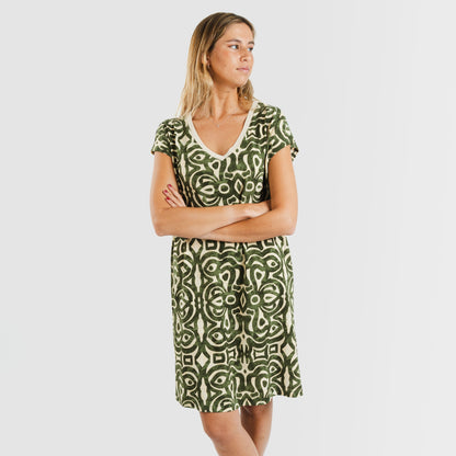 ABITO CORTO FLOWY IN CREPE PREMURA