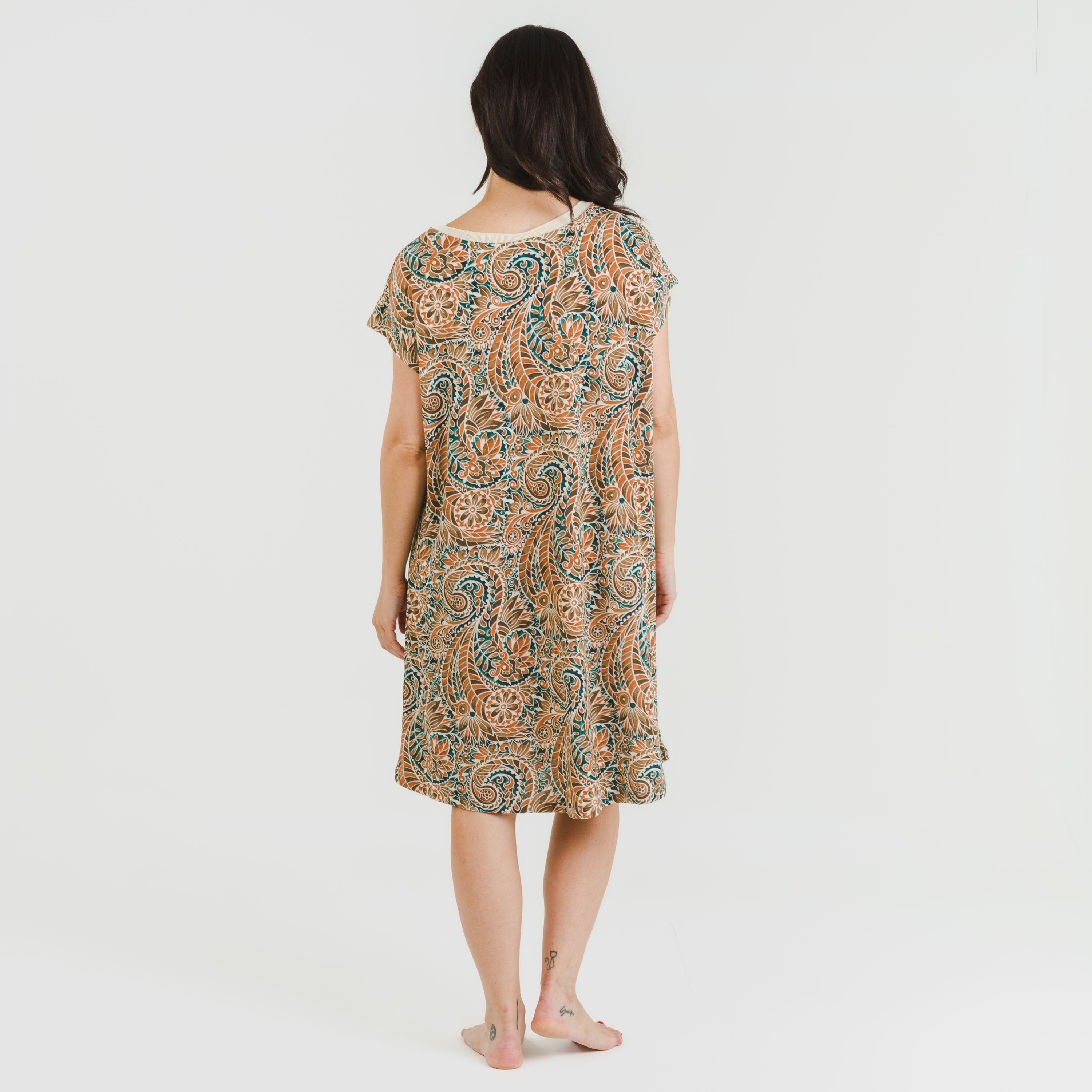 ABITO CORTO M/CRÉPE FLUIDA ESTELS