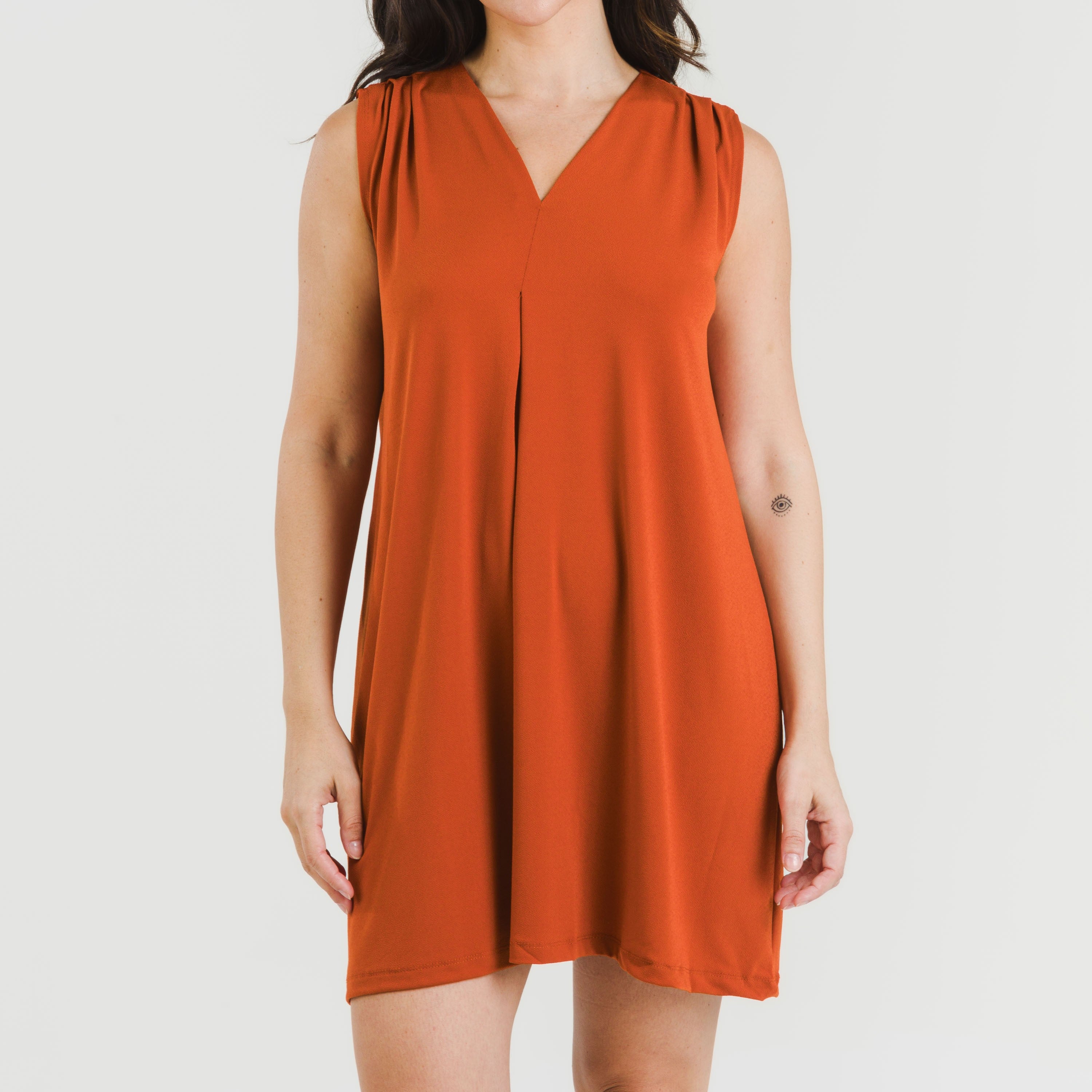 ABITO CORTO IN CREPE SEMPLICE