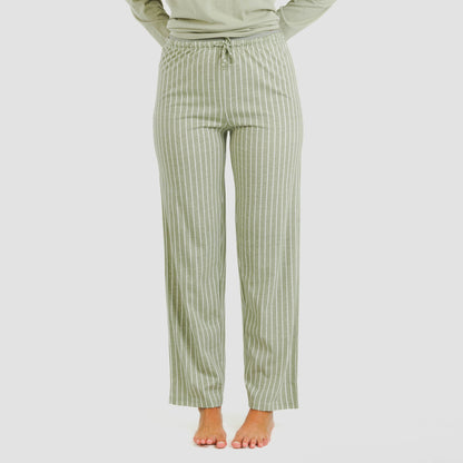 Pigiama lungo da donna a righe Beatrice