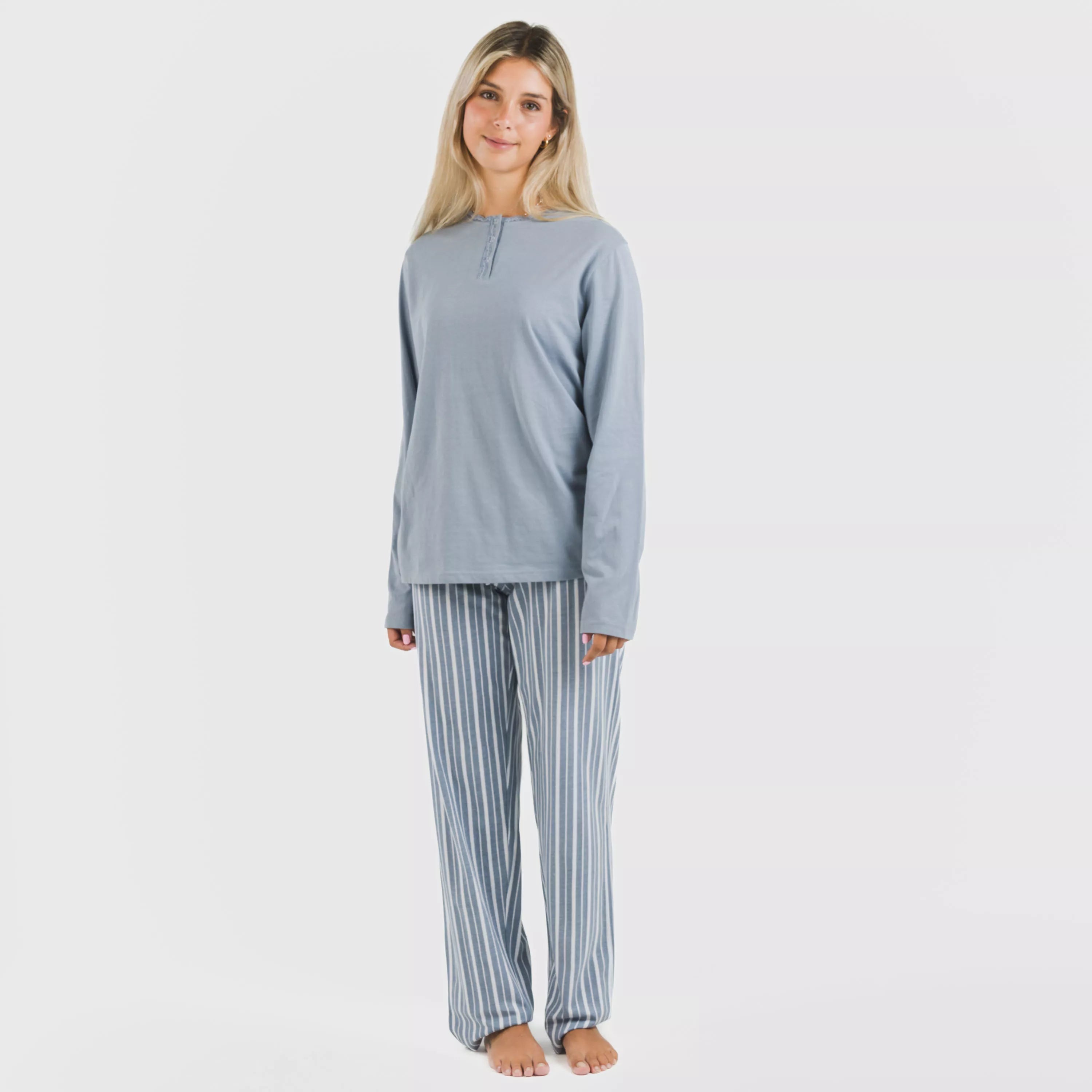 PIGIAMA LUNGO A RIGHE DA DONNA TOMAS