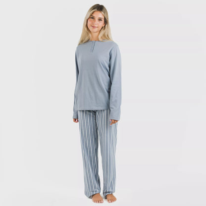 PIGIAMA LUNGO A RIGHE DA DONNA TOMAS