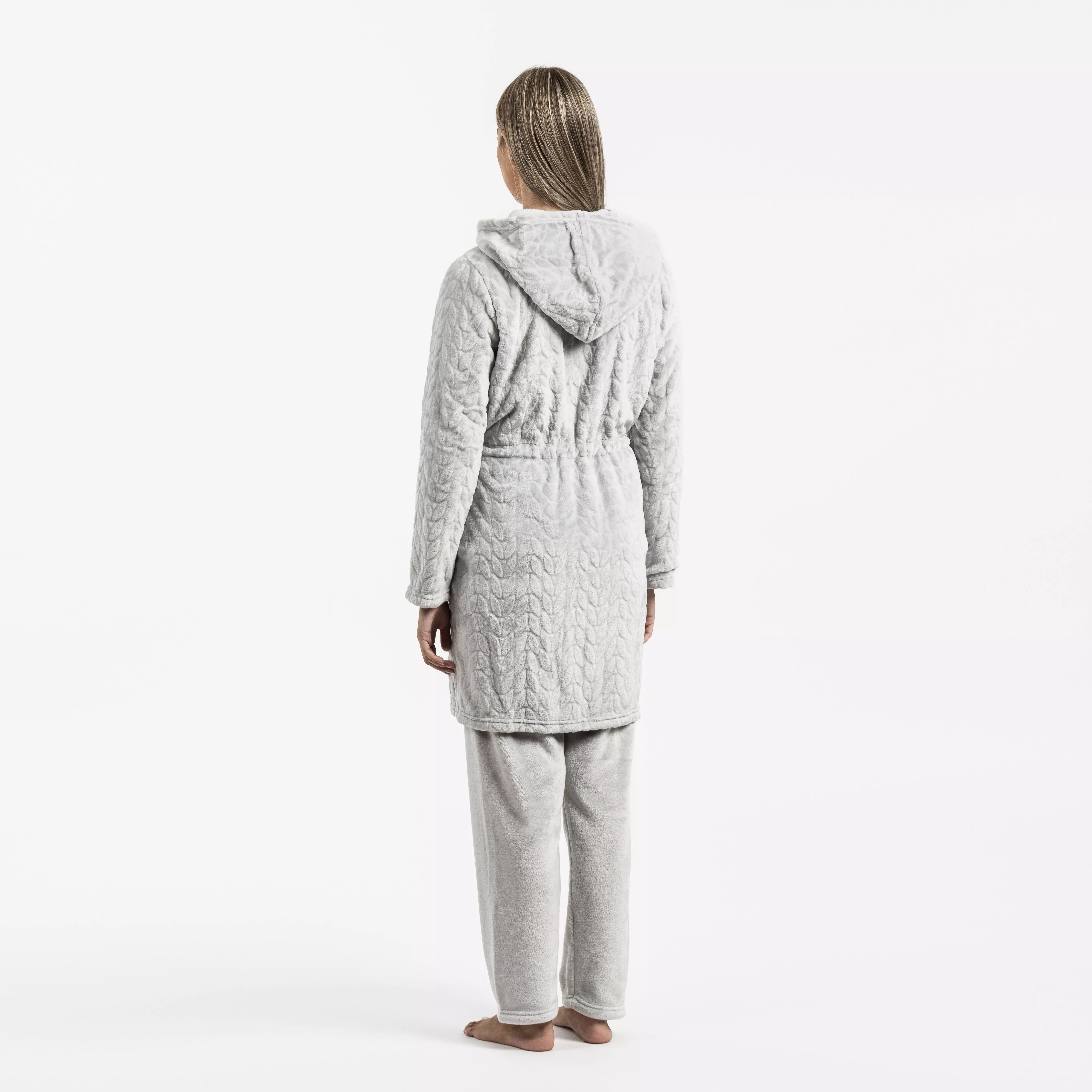 VESTAGLIA IN VELLUTO DEVORE CON CAPPELLO LISA