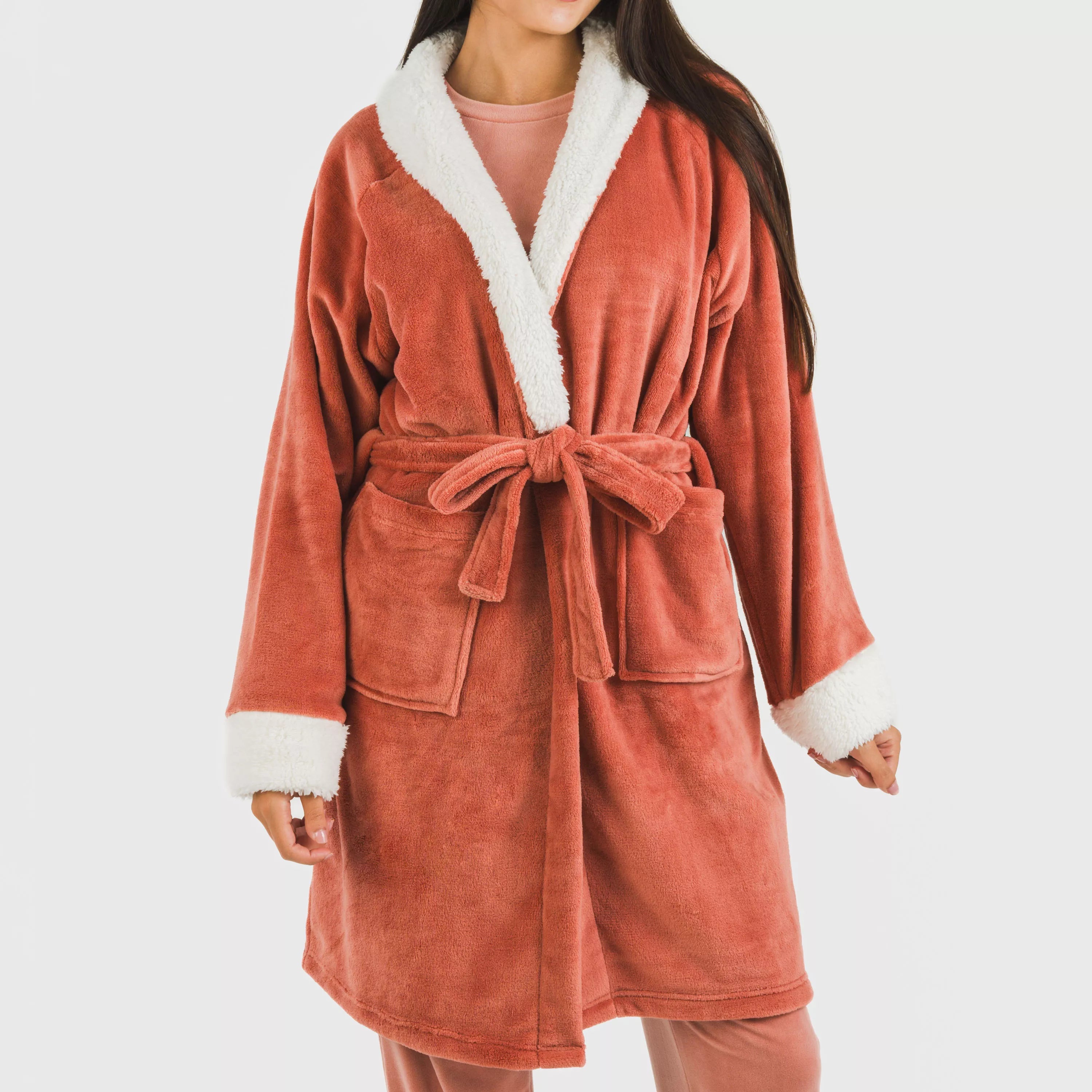 VESTAGLIA IN VELLUTO SHERPA SEMPLICE