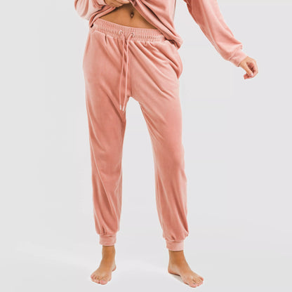 PIGIAMA LUNGO IN VELLUTO SEMPLICE