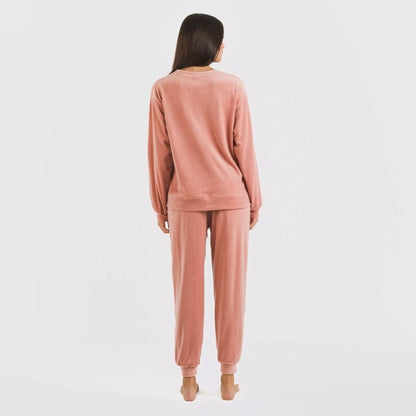 PIGIAMA LUNGO IN VELLUTO SEMPLICE