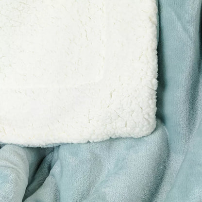 COPERTA SHERPA IN VELLUTO SOLIDO