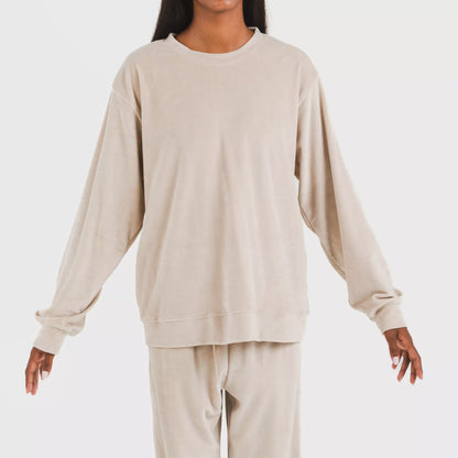 PIGIAMA LUNGO IN VELLUTO SEMPLICE