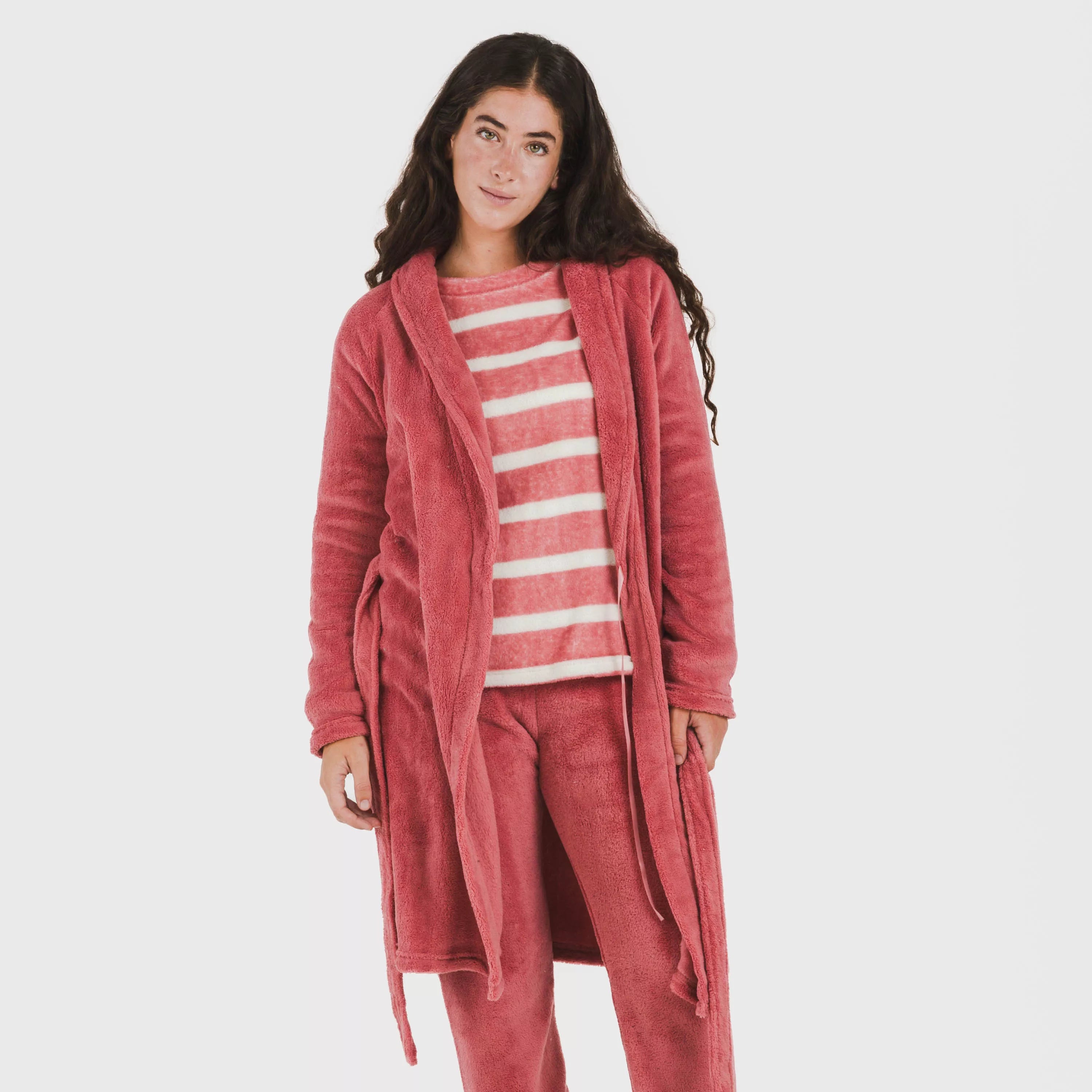 VESTAGLIA CORALLO DA DONNA IN TESSUTO SOLIDO