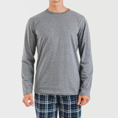 Pigiama da uomo in flanella con motivo a quadri Brais