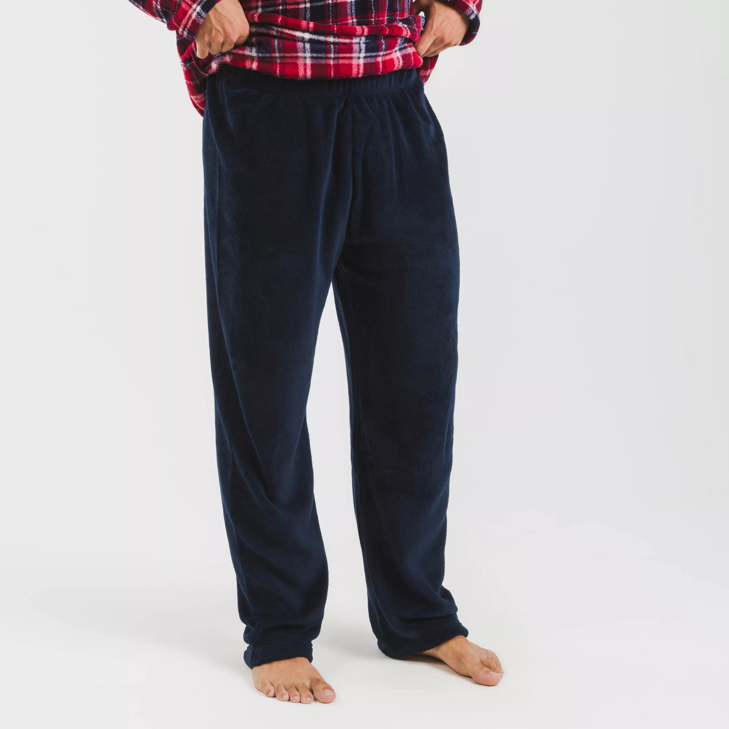 Pigiama da uomo corallo con motivo a quadri Cocoro