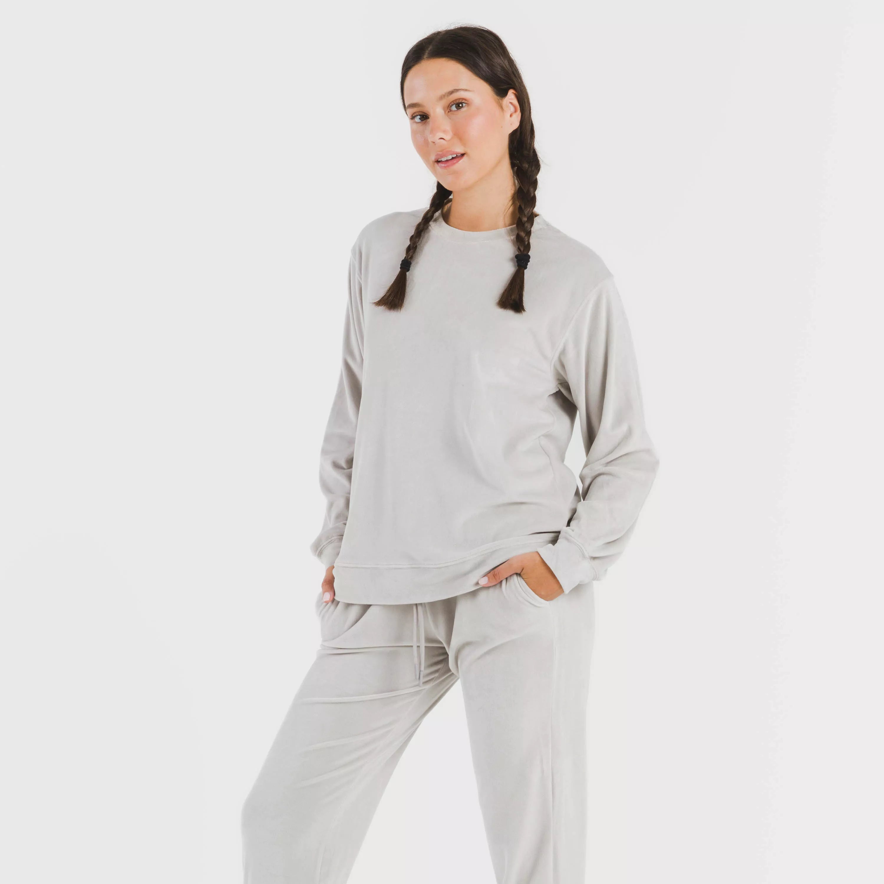 PIGIAMA LUNGO IN VELLUTO SEMPLICE