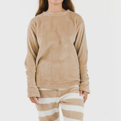 Pigiama da donna color corallo con righe Vinia