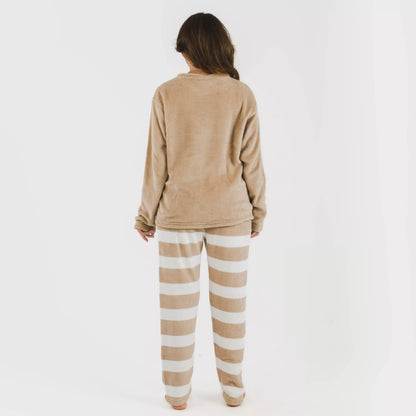 Pigiama da donna color corallo con righe Vinia