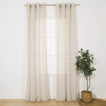 TENDA CON OCCHIELLI A STRISCE ORIZZONTALI CARMONA