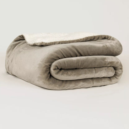 COPERTA SHERPA IN VELLUTO SOLIDO