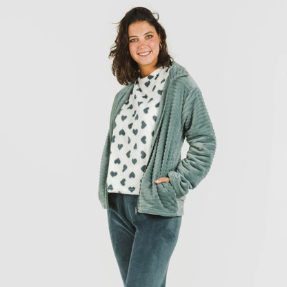 FELPA IN VELLUTO A RIGHE SEMPLICI DA DONNA