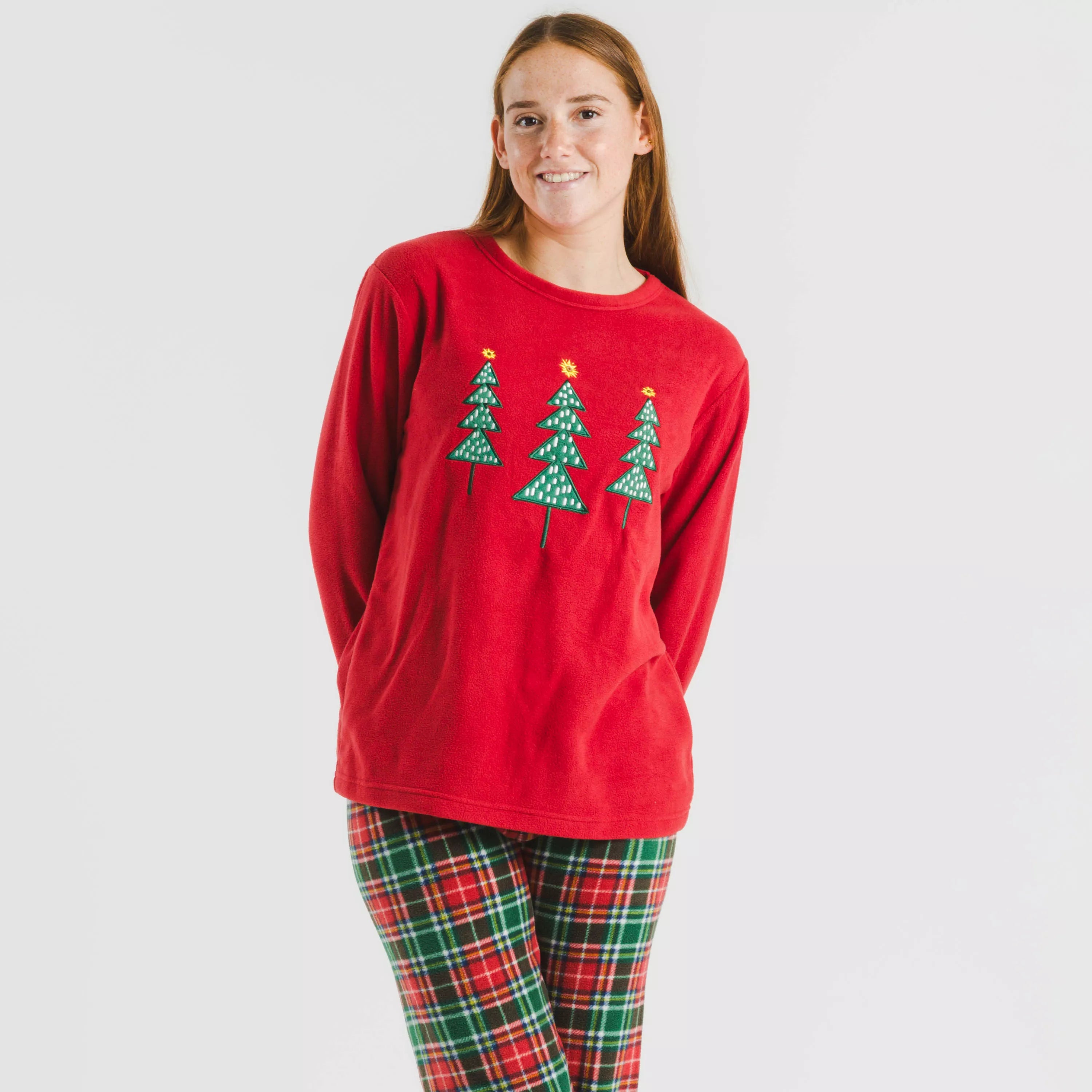 Pigiama in pile polare con cerchi