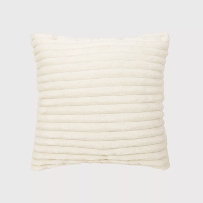 Cuscino in velluto a coste con striscia di capelli