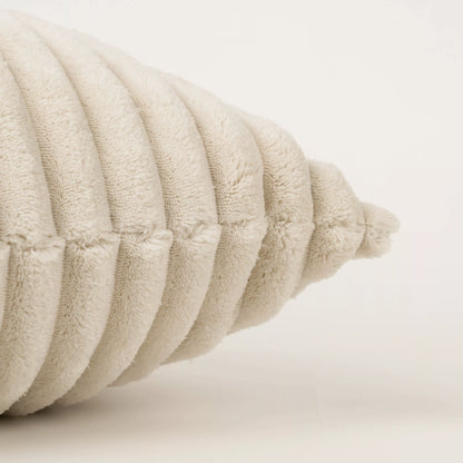 Cuscino in velluto a coste con striscia di capelli