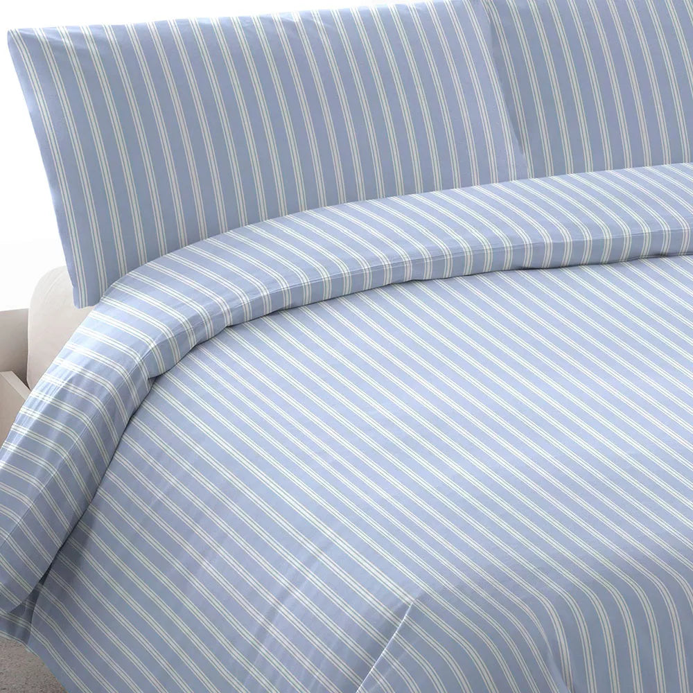 COPRIPIUMINO IN PERCALE DI ALG A RIGHE MARSIGLIA