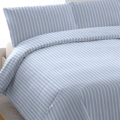 COPRIPIUMINO IN PERCALE DI ALG A RIGHE MARSIGLIA