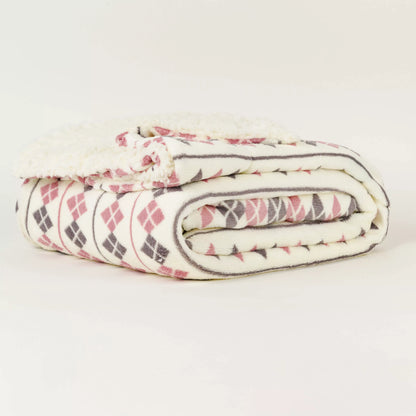 COPERTA CASIMIRA SHERPA CORALLO