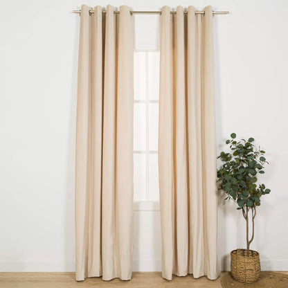 TENDA CON OCCHIELLI IN VELLUTO DI COTONE 140X260CM