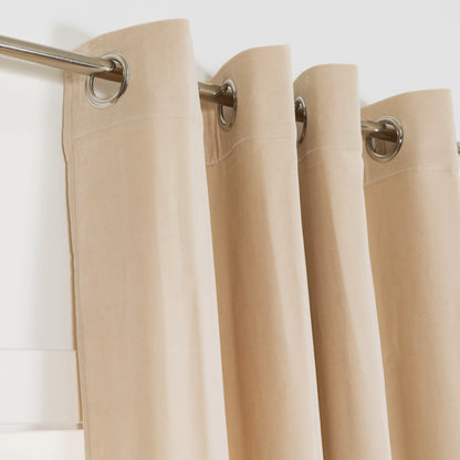 TENDA CON OCCHIELLI IN VELLUTO DI COTONE 140X260CM