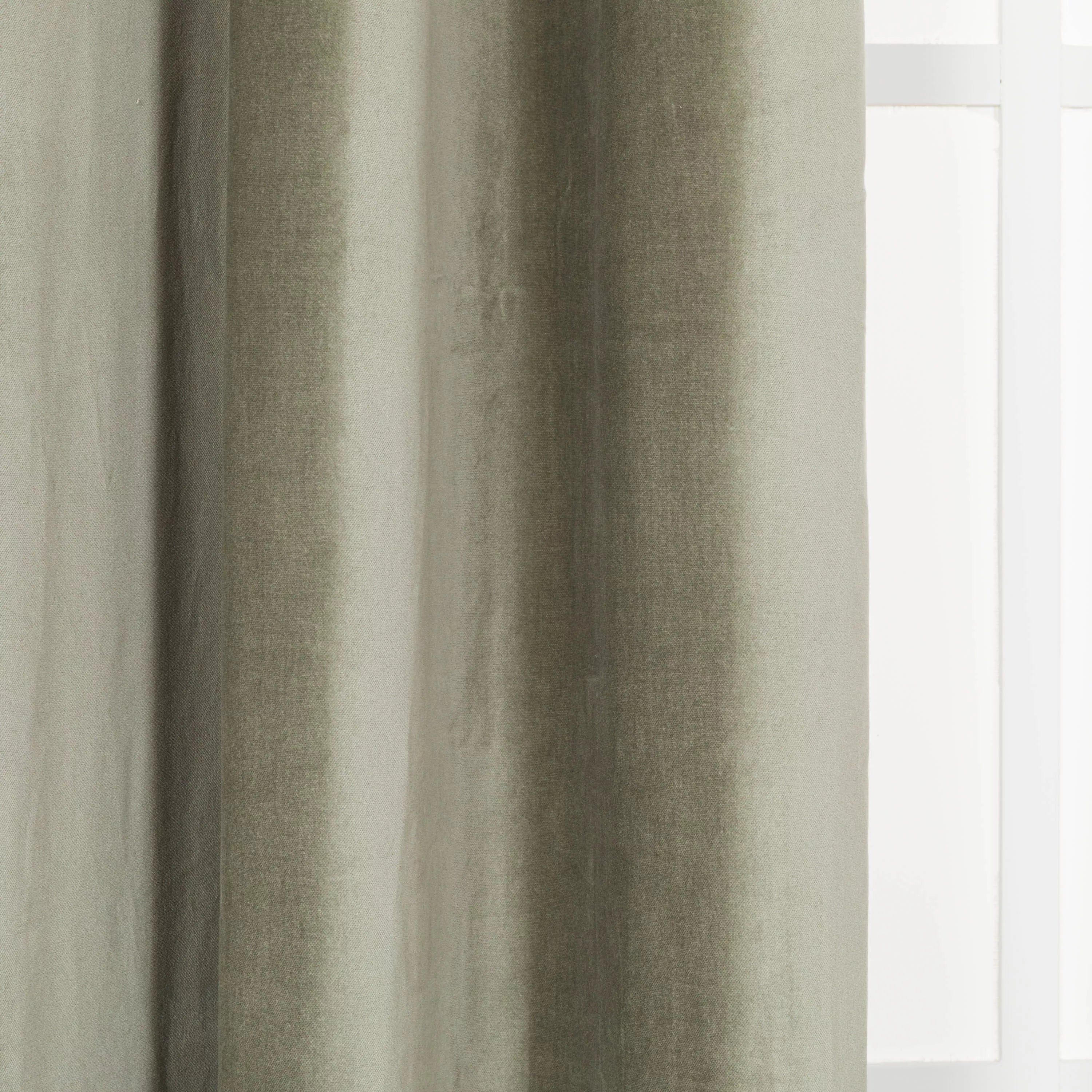 TENDA CON OCCHIELLI IN VELLUTO DI COTONE 140X260CM