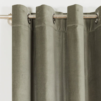 TENDA CON OCCHIELLI IN VELLUTO DI COTONE 140X260CM