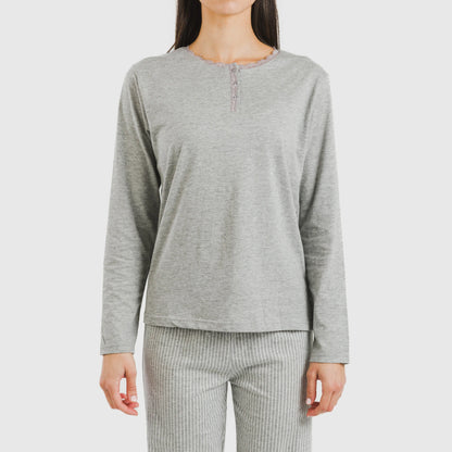 Pigiama lungo a righe da donna Chuck