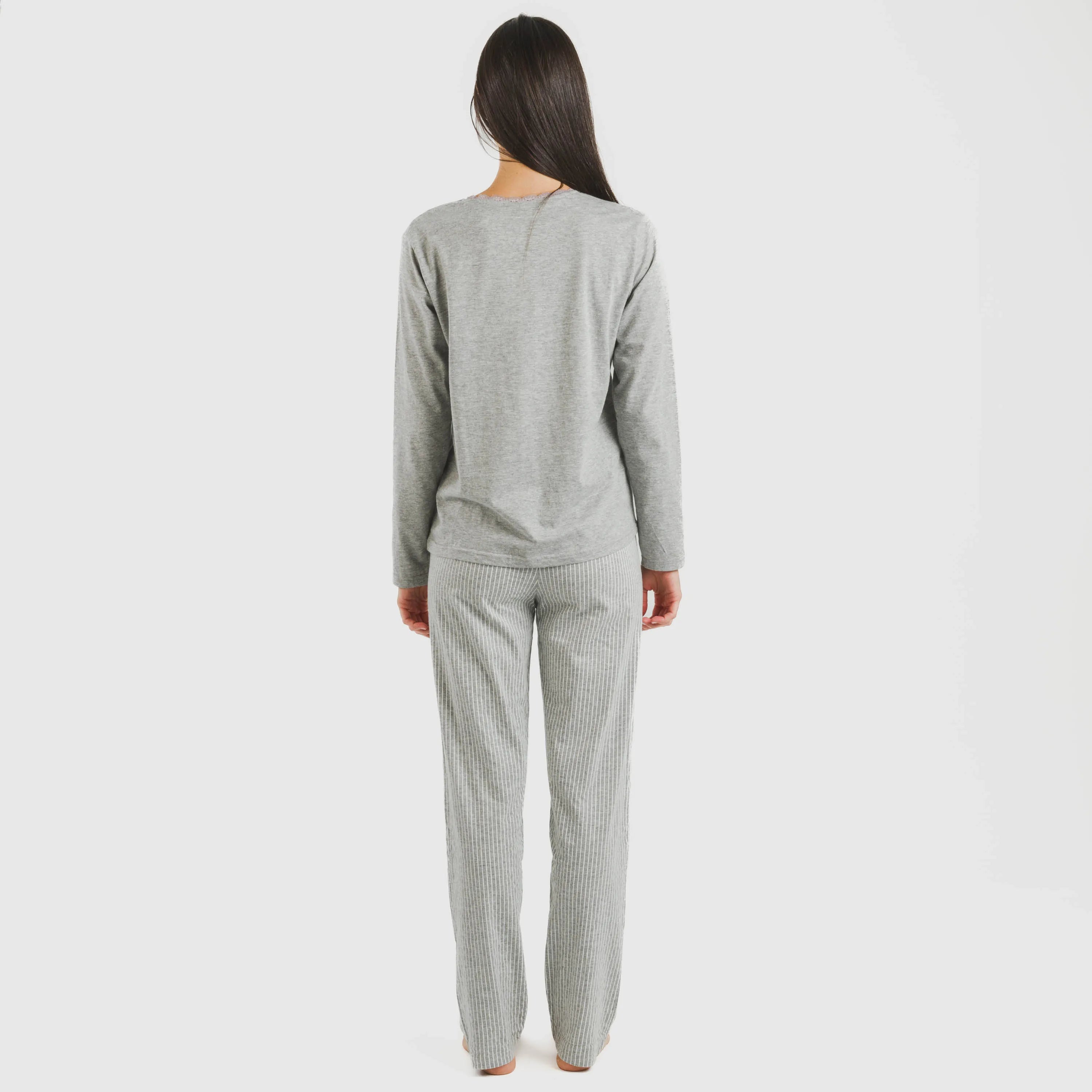 Pigiama lungo a righe da donna Chuck