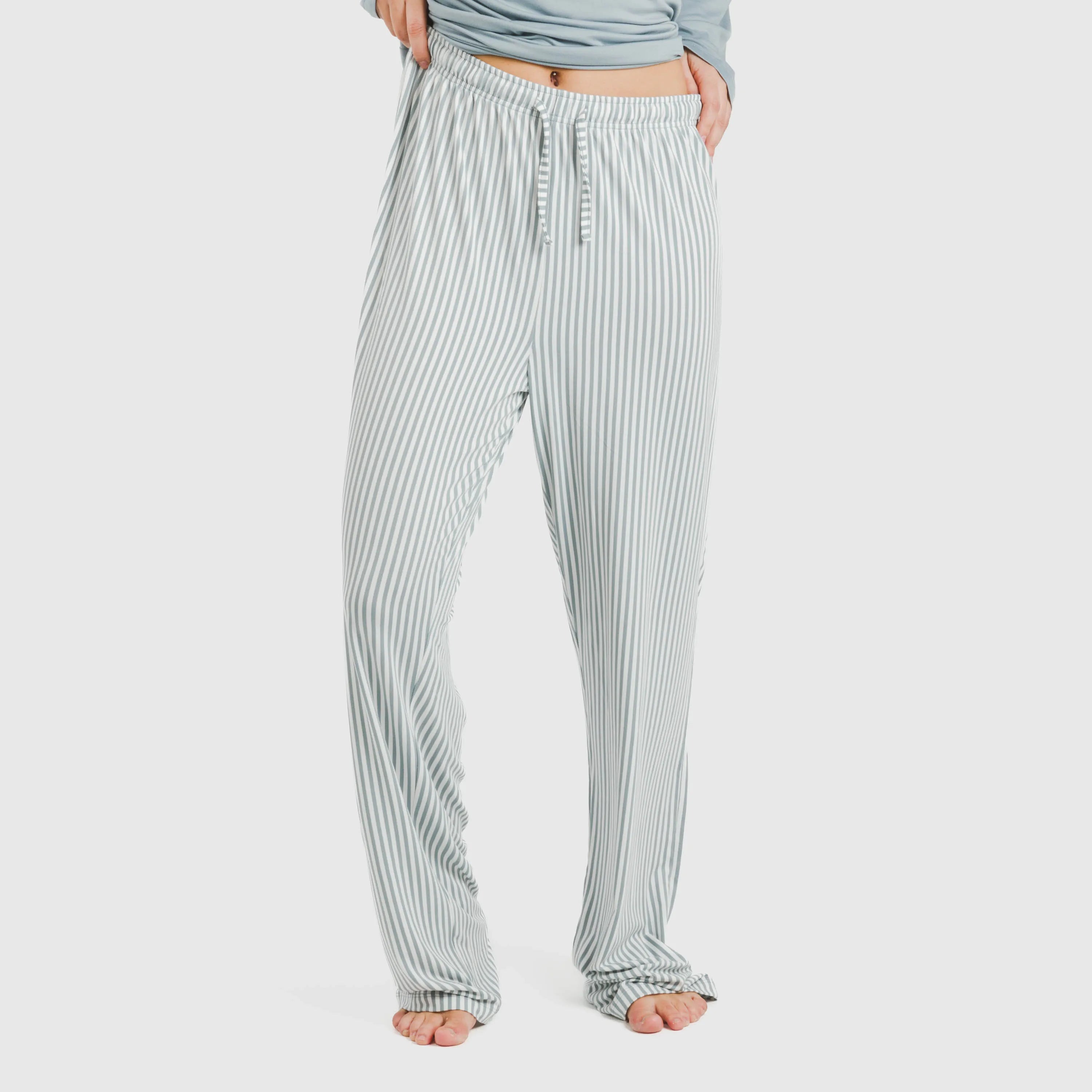 Pigiama lungo da donna Kodac Soft Stripe