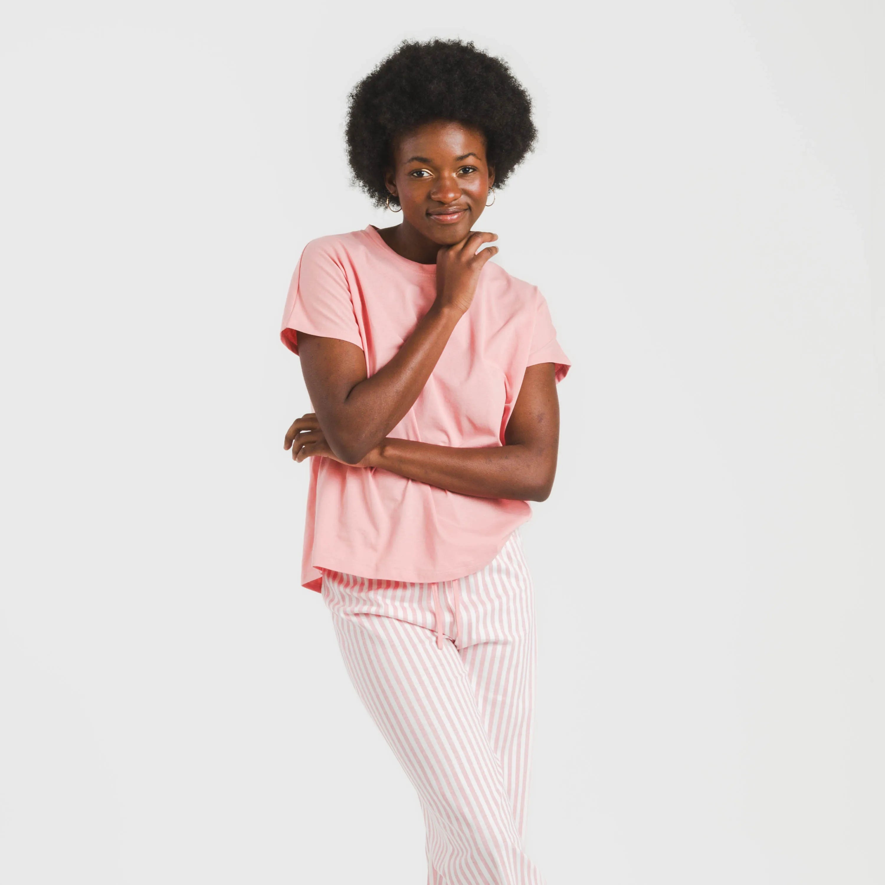 Pigiama lungo da donna M/Fluid Kodac Stripe