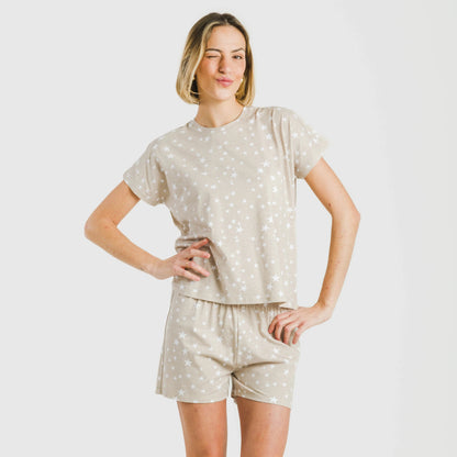 PIGIAMA CRT M/FLUID ALG DA DONNA CON STELLE