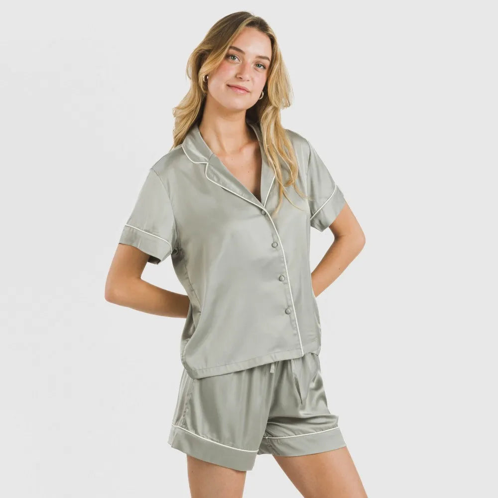 PIGIAMA DA DONNA IN RASO CRT M/C