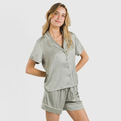 PIGIAMA DA DONNA IN RASO CRT M/C