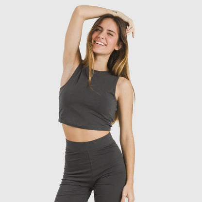 TOP SPORTIVO CON SPALLINE DA DONNA ALG