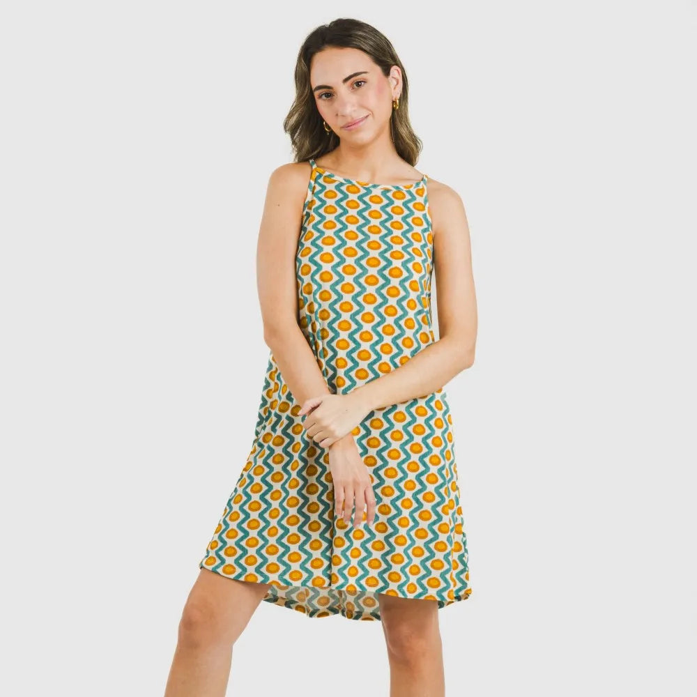 ABITO CORTO IN CREPE NAYA CON CINTURINO