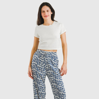 PANTALONI BERICHE IN VISCOSA