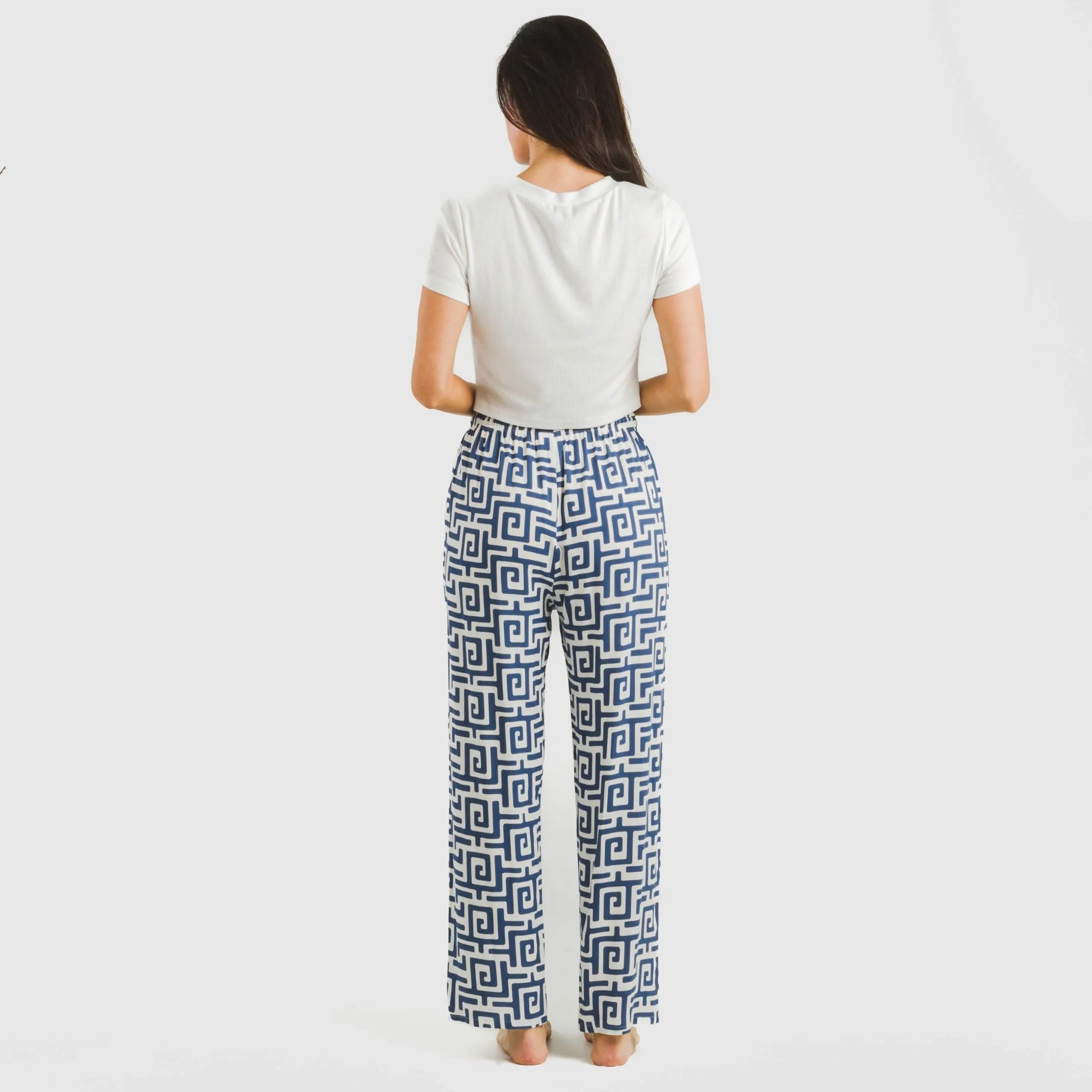 PANTALONI BERICHE IN VISCOSA