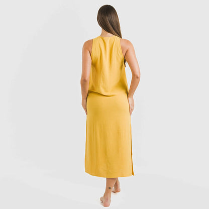 ABITO LUNGO BAMBULA CON SPALLINE