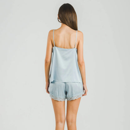 Pigiama da donna con spalline in raso Friday Solid