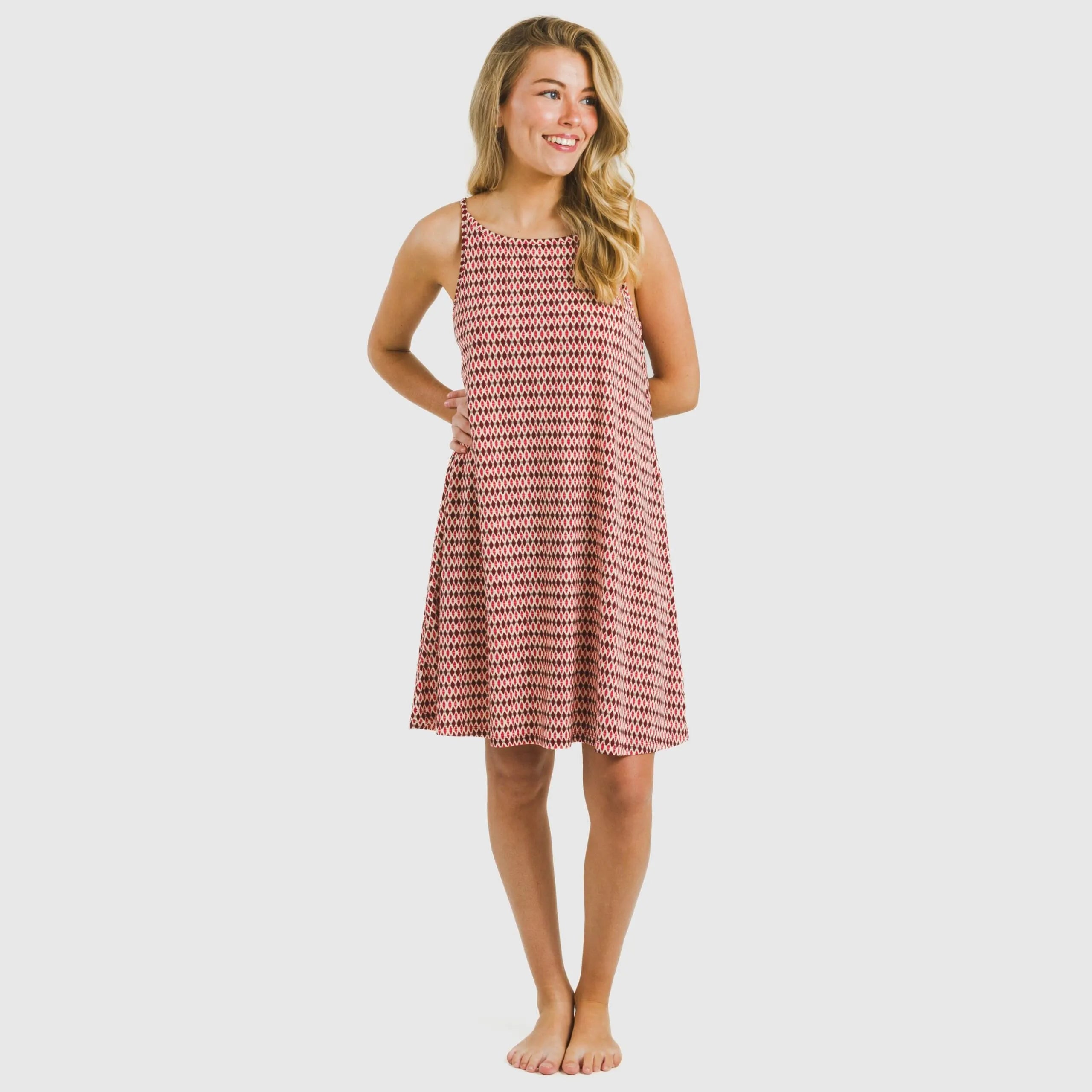 Abito corto con spalline di Jannat Crepe