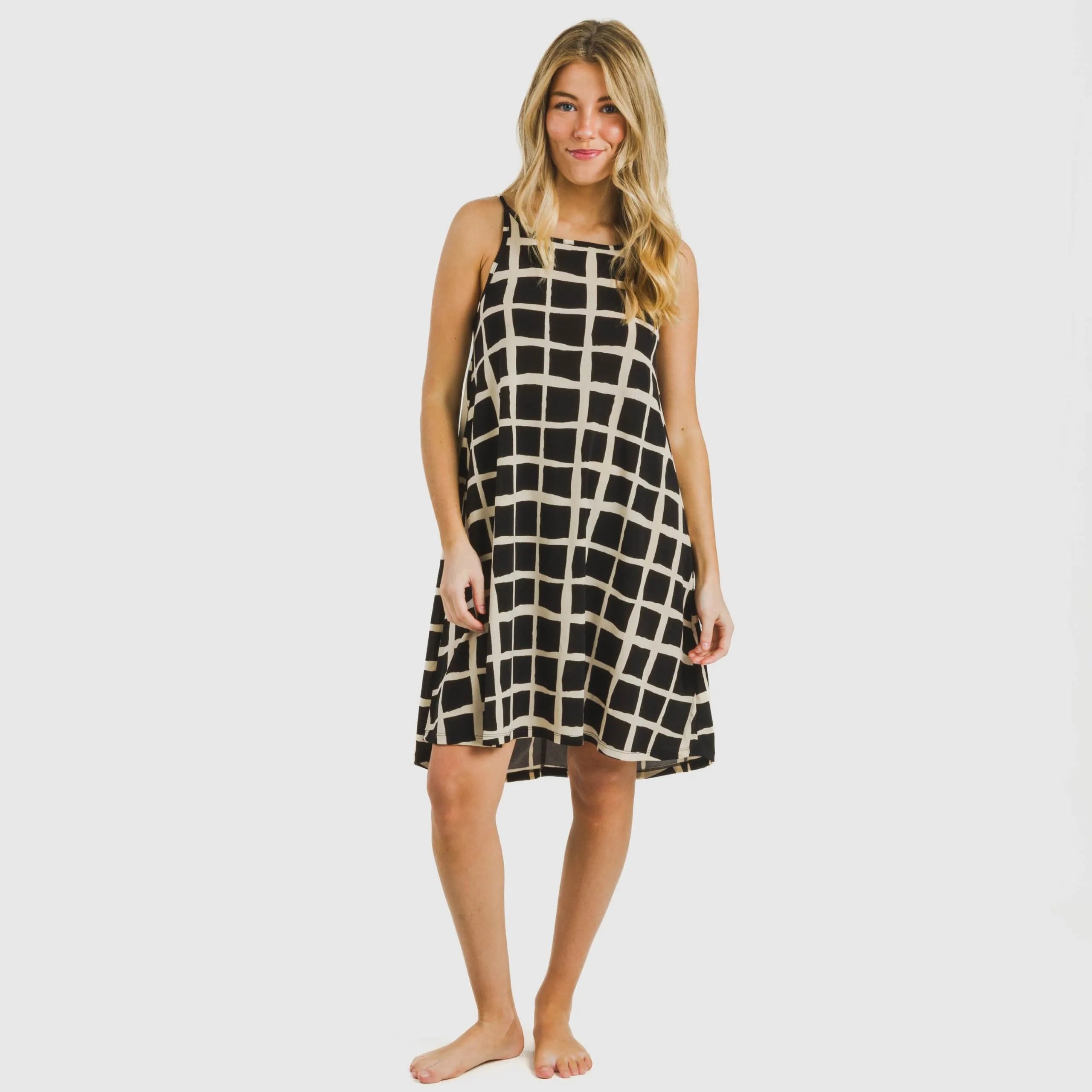 Abito corto con spalline di Naroa Crepe