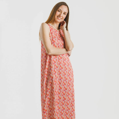 ABITO LUNGO CON SPALLINE IN RASO ARIES